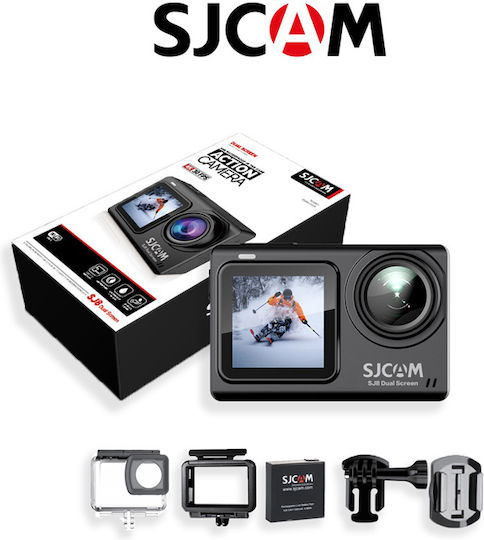 SJCAM SJ8 Cameră De Acțiune Cu Dublu Ecran 4K Ultra HD Standard Cu Ecran Tactil 2.33" Și Wi-Fi Neagră
