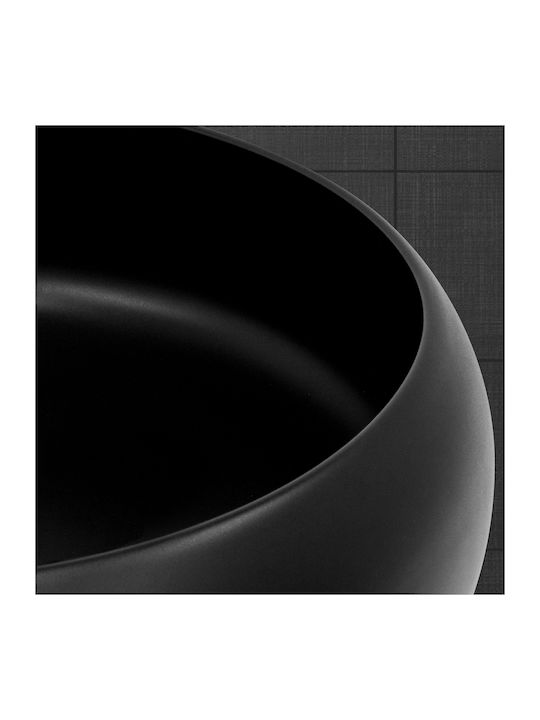 ML-Design Επικαθήμενος Νιπτήρας Κεραμικός 65x45x11cm Μαύρος