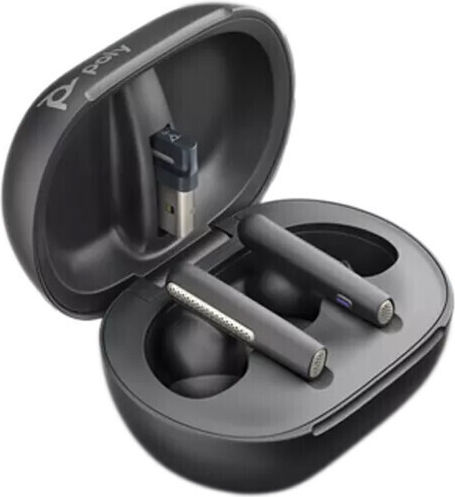 Plantronics Voyager Free 60+ UC In-ear Bluetooth Handsfree Căști cu Carcasă de Încărcare Negru