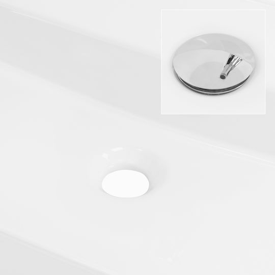ML-Design Aufgesetztes Waschbecken Keramik 80x40x12cm Weiß