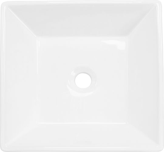 ML-Design Aufgesetztes Waschbecken Keramik 41x41x12cm Weiß