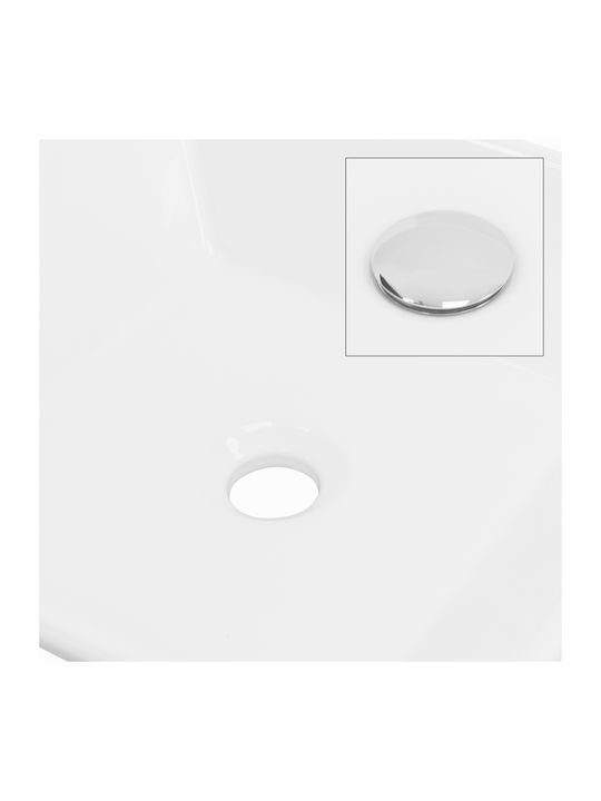 ML-Design Deasupra Blatului Chiuvetă Ceramică 41x41x12cm Alb