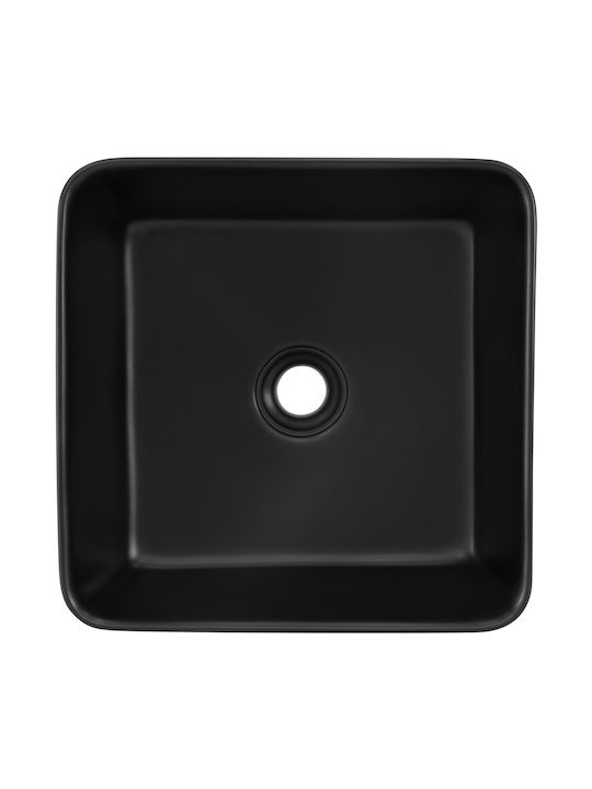 ML-Design Deasupra Blatului Chiuvetă Ceramică 39x39x15cm Negru