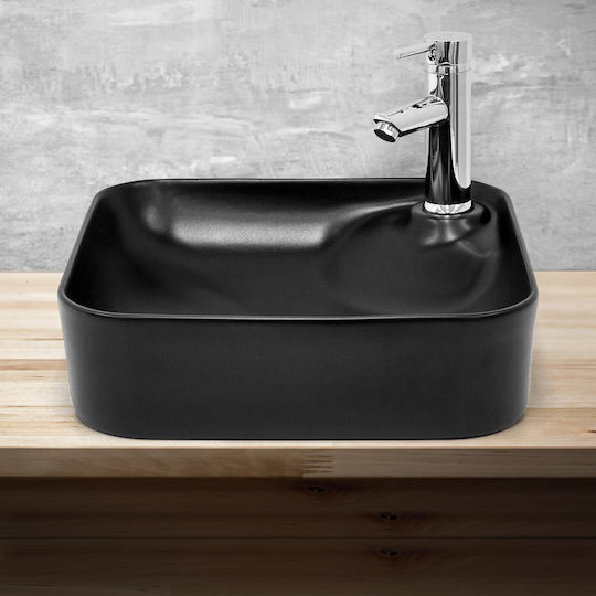 ML-Design Надеждна мивка Керамика 43x43x12см Черен