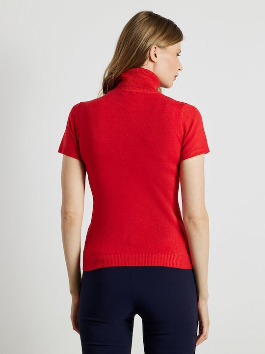 Women's Sweater Turtleneck Orange