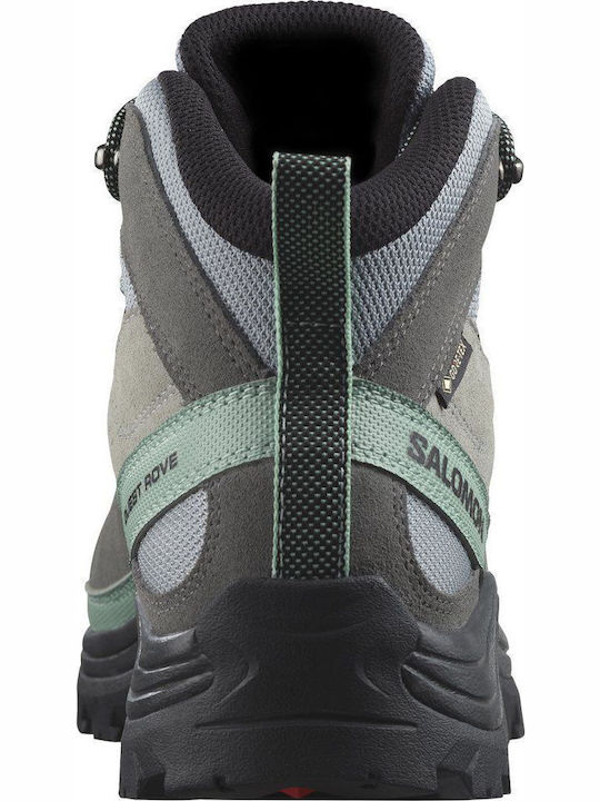 Salomon Quest Rove Γυναικεία Ορειβατικά Μποτάκια Αδιάβροχα με Μεμβράνη Gore-Tex Γκρι