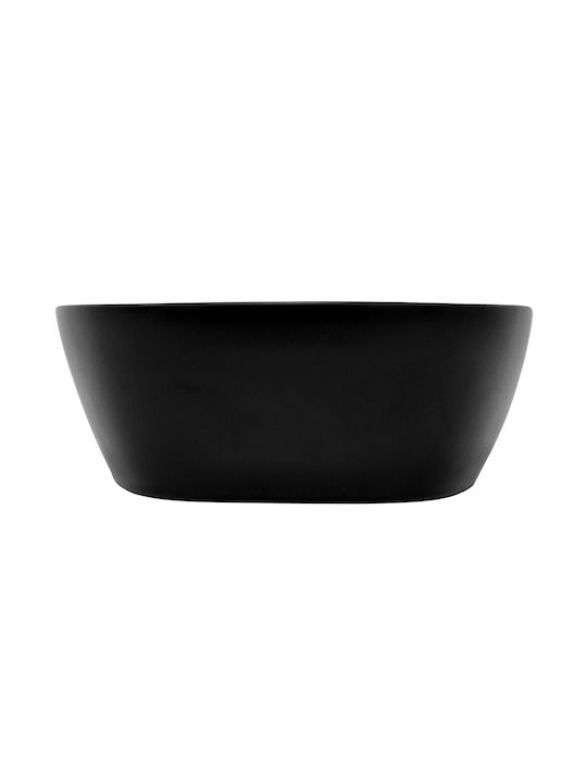 ML-Design Επικαθήμενος Νιπτήρας Κεραμικός 60.5x38.5x14cm Μαύρος