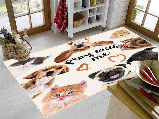 Dimcol Pets 265 Kitchen Mat Runner 67x150cm Beige