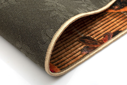 Dimcol Spices 247 Küchenmatte für den Flur mit rutschfestem Unterlage Braun 80x200εκ.