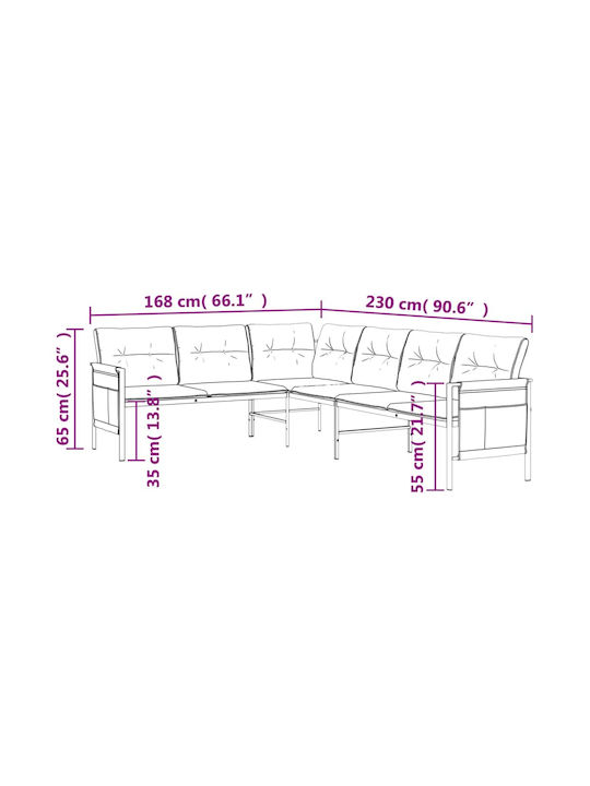 Garden & Outdoor Furniture Sets Dining Room Set 2 Pieces Anthracite with Pillows