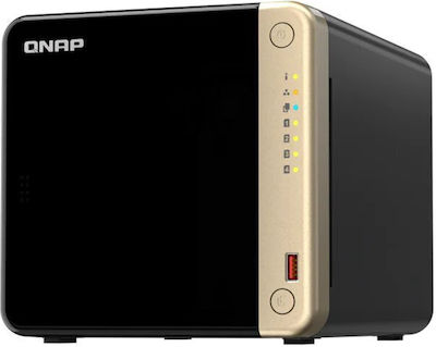 QNap TS-464-8G NAS Turm mit 4 Steckplätzen für M.2/SSD und 2 Ethernet-Anschlüsse