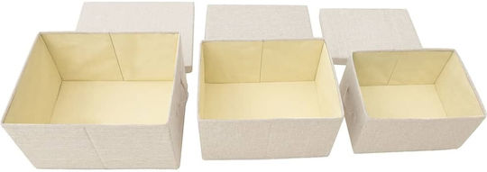 vidaXL Paper Storage Box with Lid Transparent 3pcs