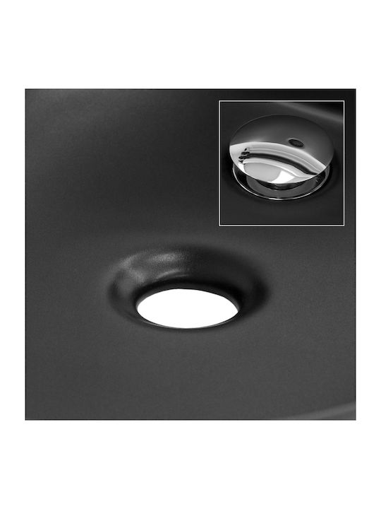 ML-Design Deasupra Blatului Chiuvetă Ceramică 28x28x15cm Negru