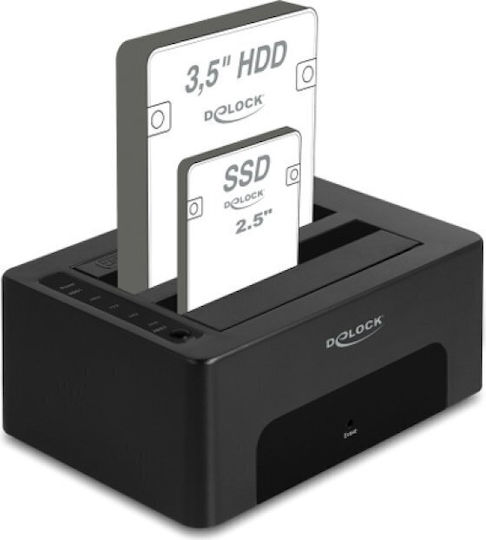 DeLock Docking Station για 2 Σκληρούς Δίσκους SATA 2.5" / 3.5" με σύνδεση USB 3.0 (64187)