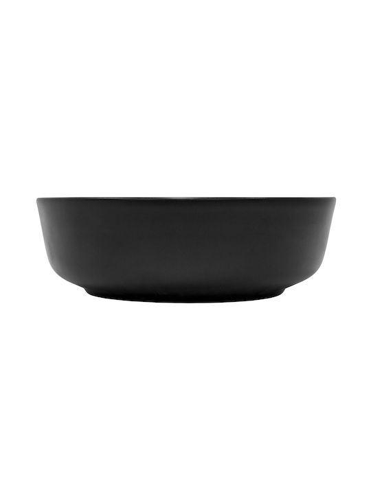 ML-Design Επικαθήμενος Νιπτήρας Κεραμικός 41.5x41.5x13.5cm Μαύρος