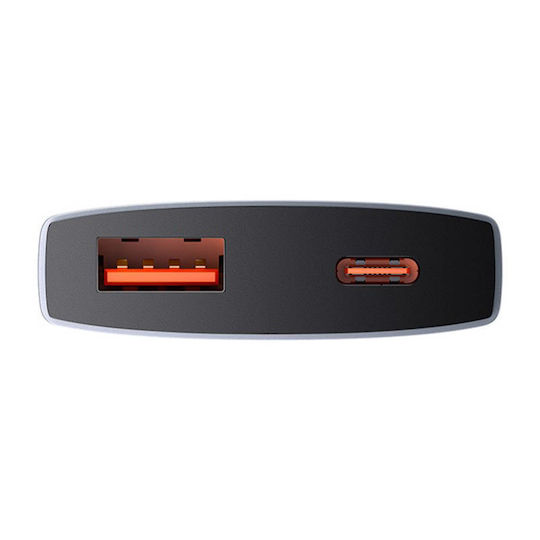 Baseus GaN Charger with USB-A Port and USB-C Port and USB-C Cable 65W Gray GaN5 Pro