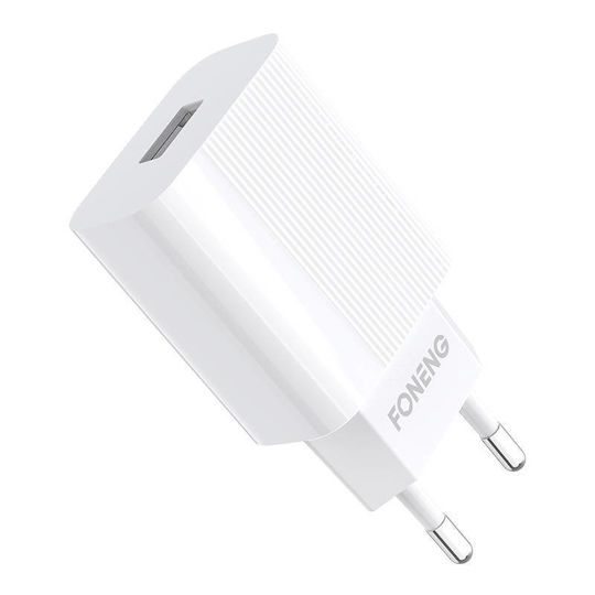 Foneng Ladegerät mit USB-A Anschluss und Kabel USB-C Weißs (EU28)