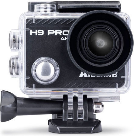 Midland H9 Pro Action Camera 4K Ultra HD Υποβρύχια (με Θήκη) με Οθόνη Αφής 2" και Wi-Fi Μαύρη