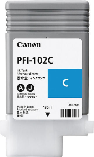 Canon PFI-102 Оригинален Мастило за мастиленоструен принтер Cyan (0896B001)