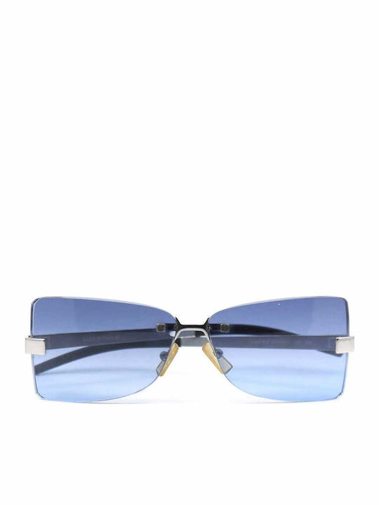 Loewe Women's Sunglasses with Silver Metal Frame and Blue Gradient Lens SLW001-V 579