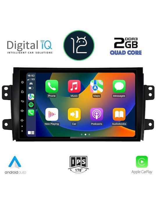 Digital IQ Car Audio System for Fiat Sedici Suzuki SX4 2005-2013 (Bluetooth/USB/WiFi/GPS/Apple-Carplay) with Touch Screen 9"