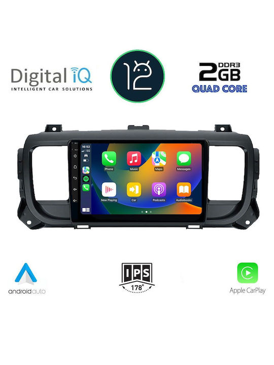 Digital IQ Car Audio System for Peugeot Traveller / Expert Toyota Proace Citroen Jumpy / SpaceTourer 2016> (Bluetooth/USB/WiFi/GPS/Apple-Carplay/Android-Auto) with Touch Screen 9"