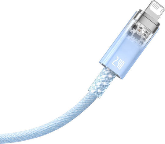 Baseus Explorer Braided USB-A la Cablu Lightning 20W Albastru 1m (CATS010003)