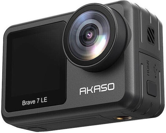Akaso Brave 7 LE Action Camera 4K Ultra HD Υποβρύχια με Οθόνη Αφής 2" και Wi-Fi Μαύρη