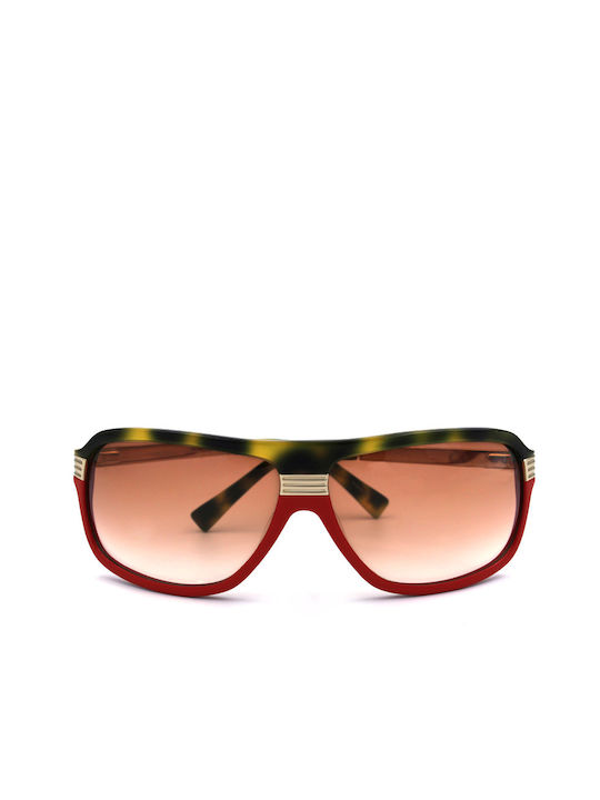 Frankie Morello Sunglasses with Multicolour Tartaruga Frame and Brown Gradient Lenses PM53202/07-11