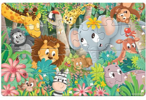 Παιδικό Puzzle Ζώα της Ζούγκλας 24pcs Remoundo