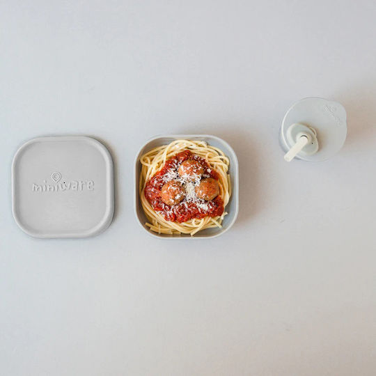 Miniware Set Essgeschirr aus Silikon Gray 2Stück