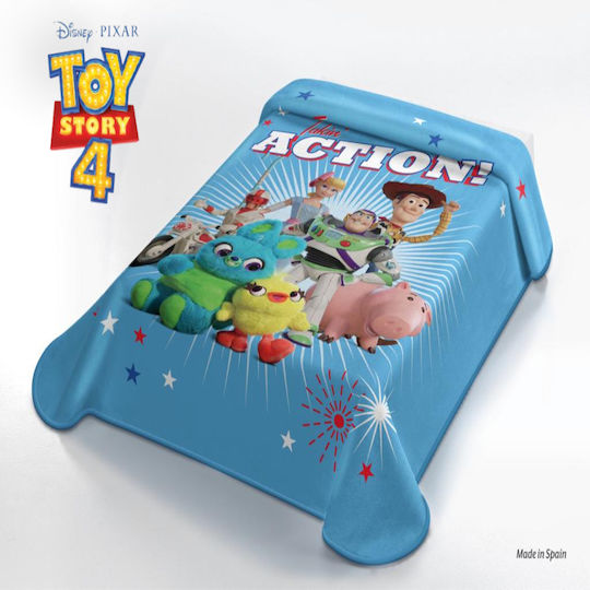 Belpla Blanket Spain Velvet Toy Story Blue 160x220cm