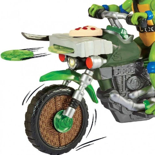 Action Figure Mutant Mayhemn Teenage Mutant Ninja Turtles Ninja Kick Cycle with Leonardo for 4+ years old Years