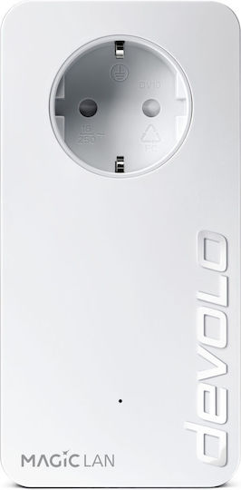 Devolo Magic 2 Lan Triple Powerline Wired with Passthrough Socket and 3 Gigabit Ethernet Ports
