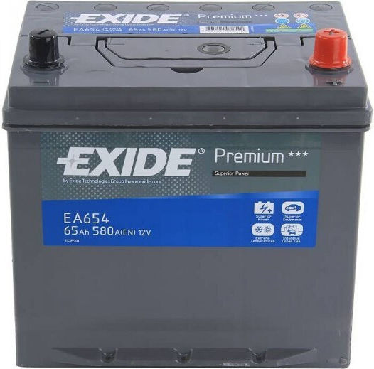 Exide Batterie Auto Premium mit Kapazität 65Ah und CCA 580A