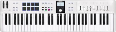 Arturia Midi Keyboard KeyLab Essential MKIII με 61 Πλήκτρα σε Λευκό Χρώμα