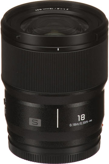 Panasonic Full Frame Camera Lens Lumix S 18mm f/1.8 Wide Angle for Leica L Mount Black