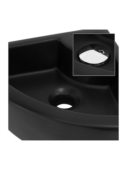 ML-Design Aufgesetztes Waschbecken Keramik 46x33x13cm Schwarz