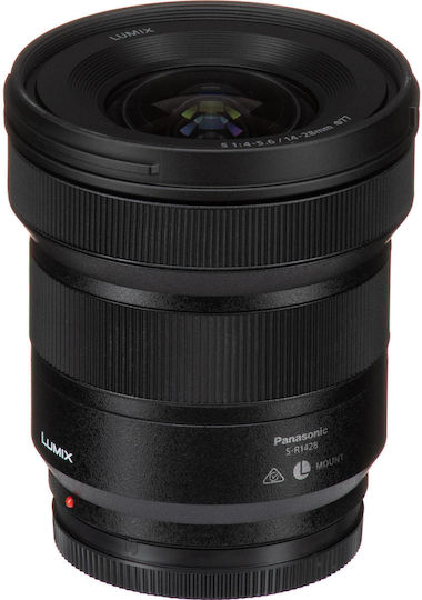 Panasonic Full Frame Φωτογραφικός Φακός Lumix 14-28mm f/4-5.6 Macro / Wide Angle Zoom για Leica L Mount Μαύρος