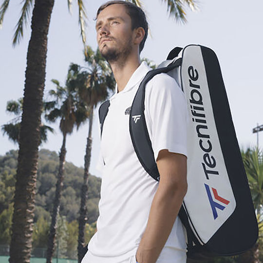 Tecnifibre Чанта Раници Тенис 2 ракети Бяла