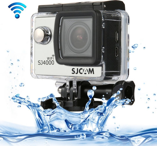 SJCAM SJ4000 Action Camera Full HD (1080p) Υποβρύχια (με Θήκη) Standard και Wi-Fi Ασημί