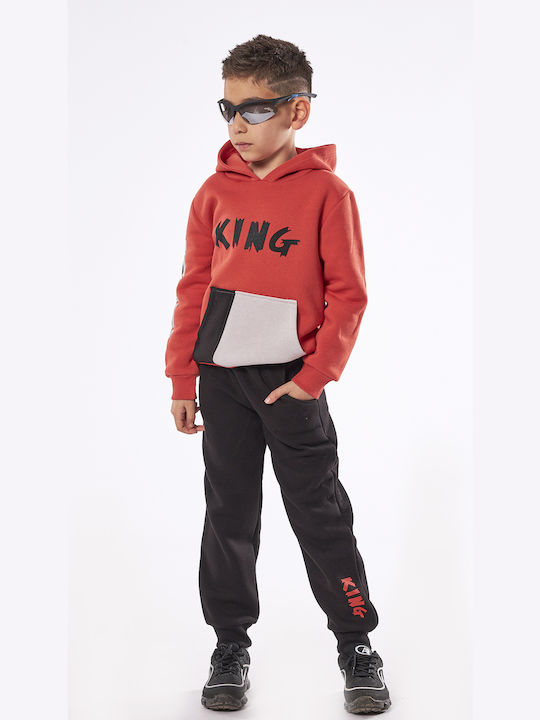 Hashtag Kids Sweatpants Set Brown 2pcs