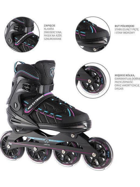 Nils Inline Rollers Schwarz Erwachsene/Kinder