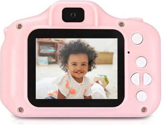 Children Mini Camera Compact Φωτογραφική Μηχανή 3MP με Οθόνη 2" Ροζ