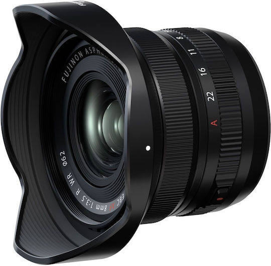 Fujifilm Crop Camera Lens XF 8mm f/3.5 R WR Fixed for Fujifilm X Mount Black