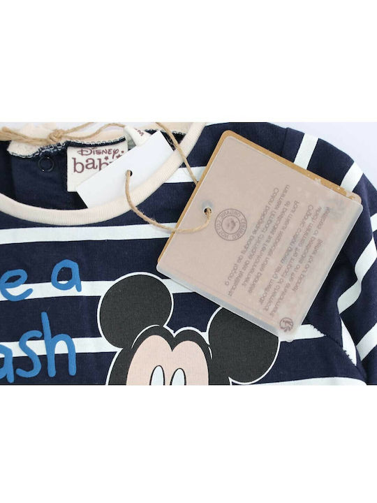 Disney Kinderhemd Langarm Marineblau Mickey