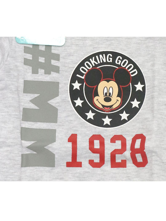 Disney Kids Blouse Long Sleeve Gray Mickey