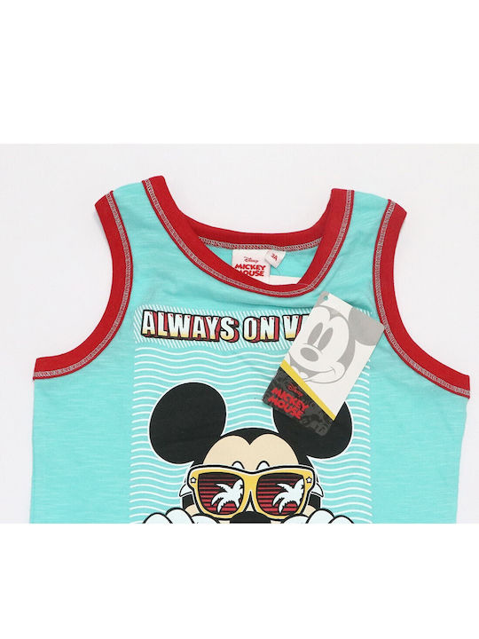 Kinderhemd Ärmellos Blau Mickey