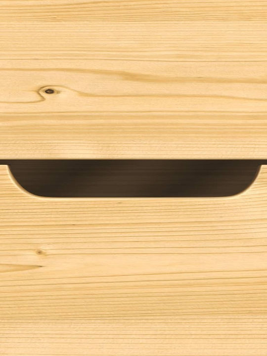 Irun Kids Bed Single with Storage Space Solid Pine Wood for Mattress 90x200cm