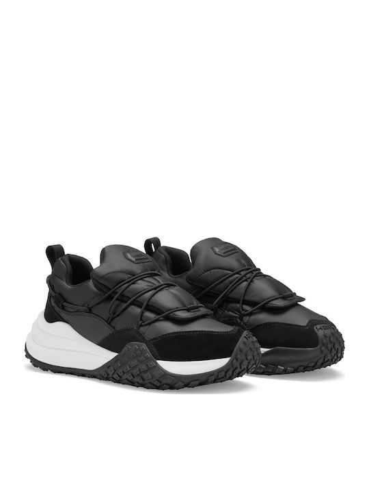 Juno Γυναικεία Chunky Sneakers Μαύρα